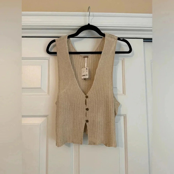 NWT Free People Seascape Sweater Vest size Large - Picture 3 of 6